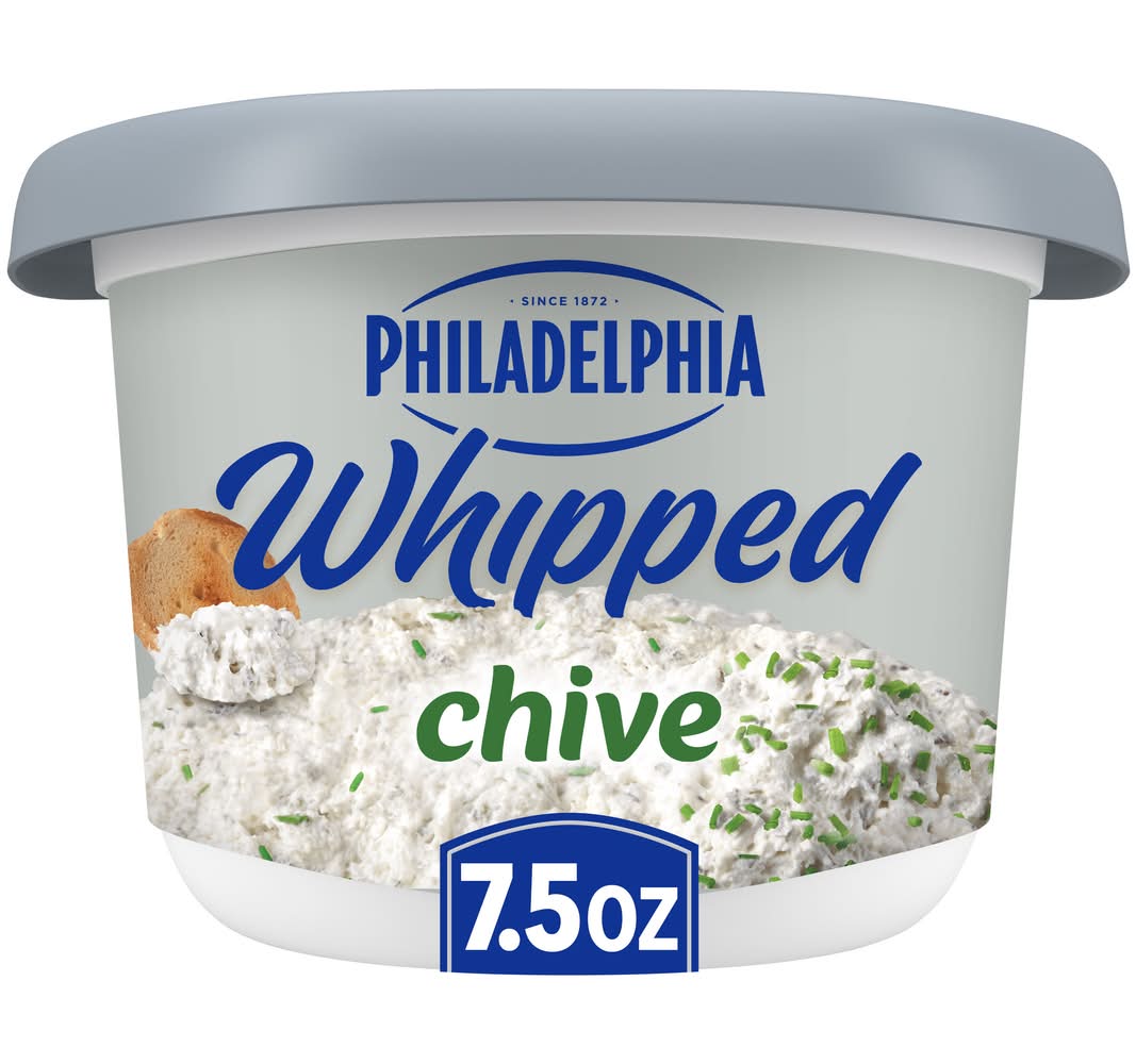 Philadelphia Whipped Cream Cheese Spread Chive 7.5 oz
