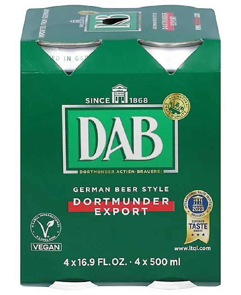 DAB Original Pilsner Vegan Beer 4-16.9 oz