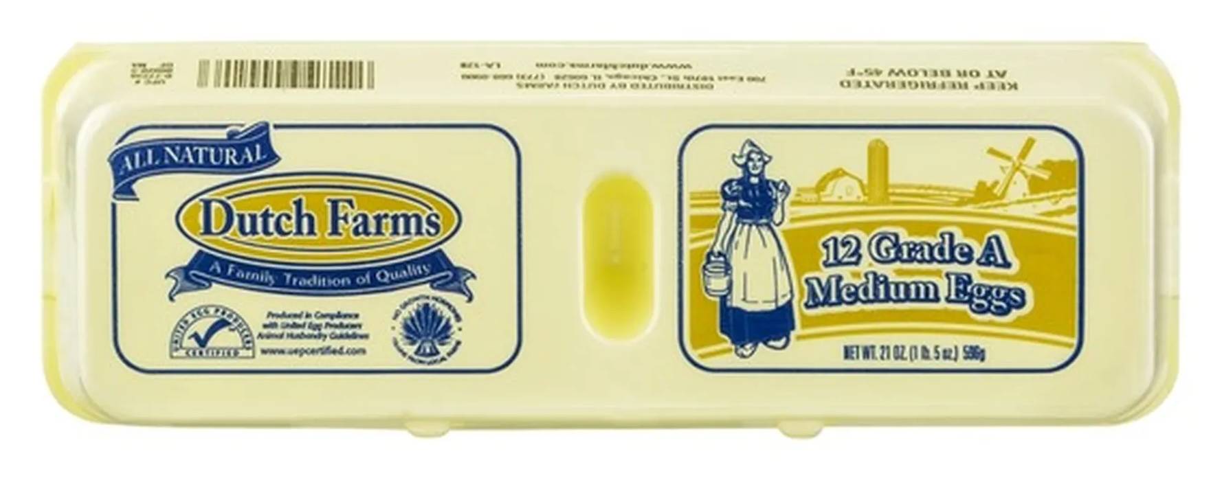 Dutch Farms Grade A Medium Eggs 12 ct