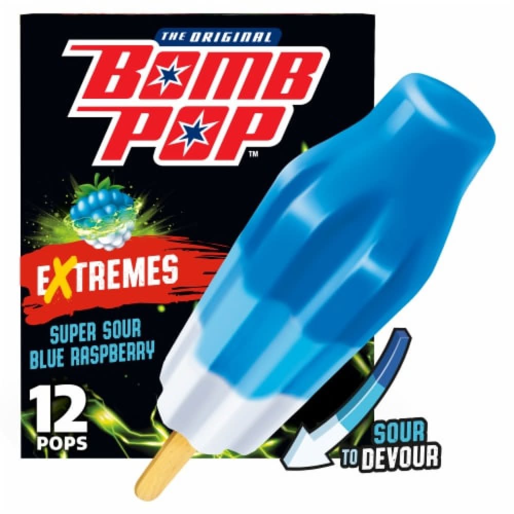 The Original Bomb Pop Super Sour Blue Raspberry 12 ct