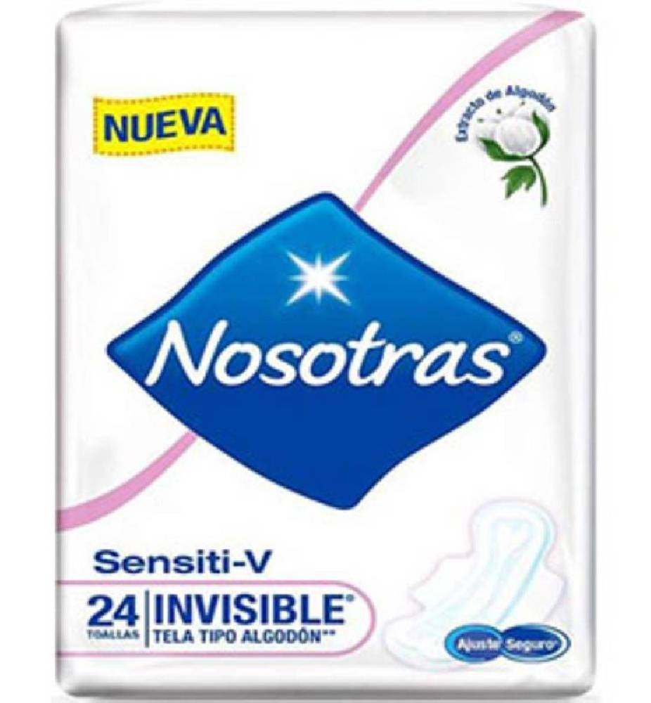 Nosotras Toallas Sensiti-V 24 ct