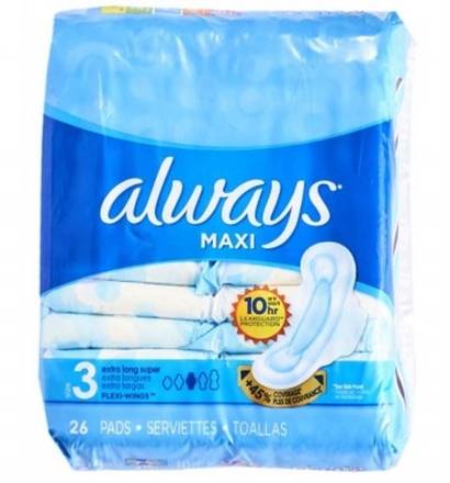 Always Maxi Super Extra Long with Flex-Wings Size 3 26 ct