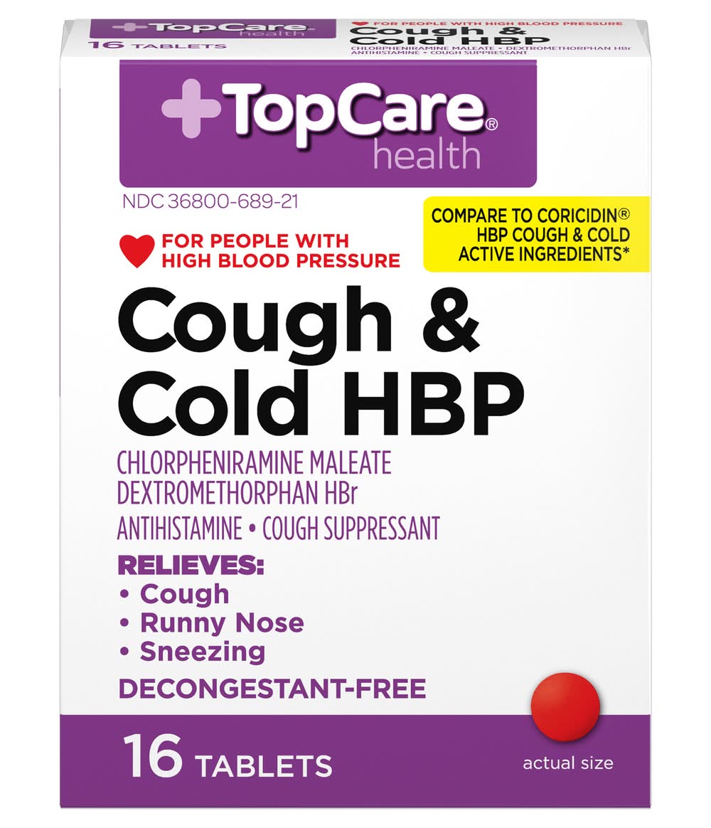 TopCare Health Cough & Cold HBP 16 tablets