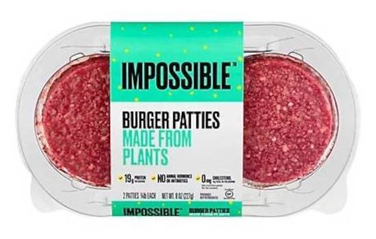 Impossible Foods Burger Patties Made From Plants 8 oz