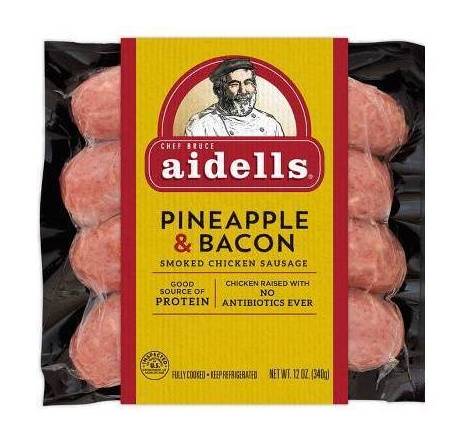 Aidells Pineapple & Bacon Chicken Sausage 12 oz