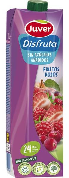 Juver Nectar Frutos Rojos y Manzana Sin Azucar 33.8 oz