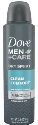 Dove Men+Care Dry Spray Clean Comfort 3.8 oz
