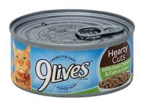 9 Lives Hearty Cuts Chicken & Fish 5.5 oz