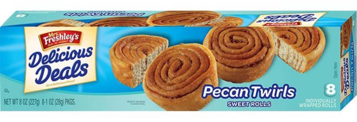 Mrs. Freshley’s Pecan Twirls Sweet Rolls 8 oz