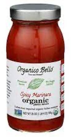 Organico Bello Organic Spicy Marinara 25 oz