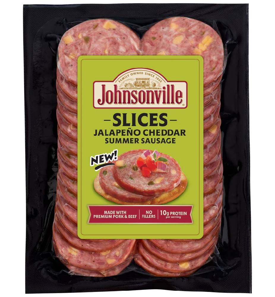 Johnsonville Jalapeño Cheddar Summer Sausage Slices 10 oz