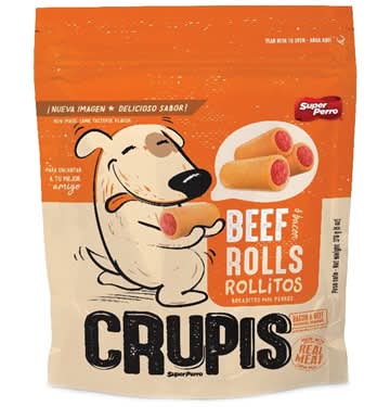 Crupis Beef Rolls Dog Treats 6 oz