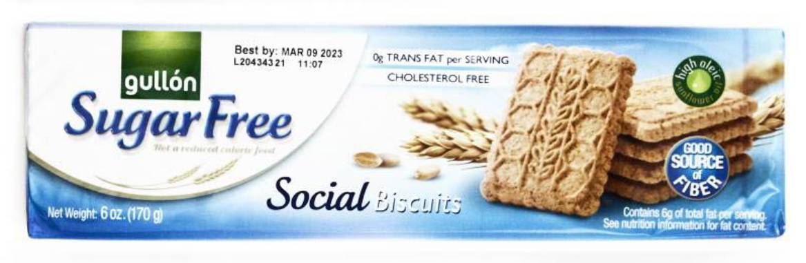 Gullón Sugar Free Social Biscuits 6 oz