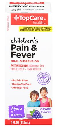 TopCare Health Children's Pain & Fever Oral Suspension Grape Flavor 4 oz