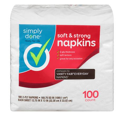 Simply Done Soft & Strong Napkins 100 ct