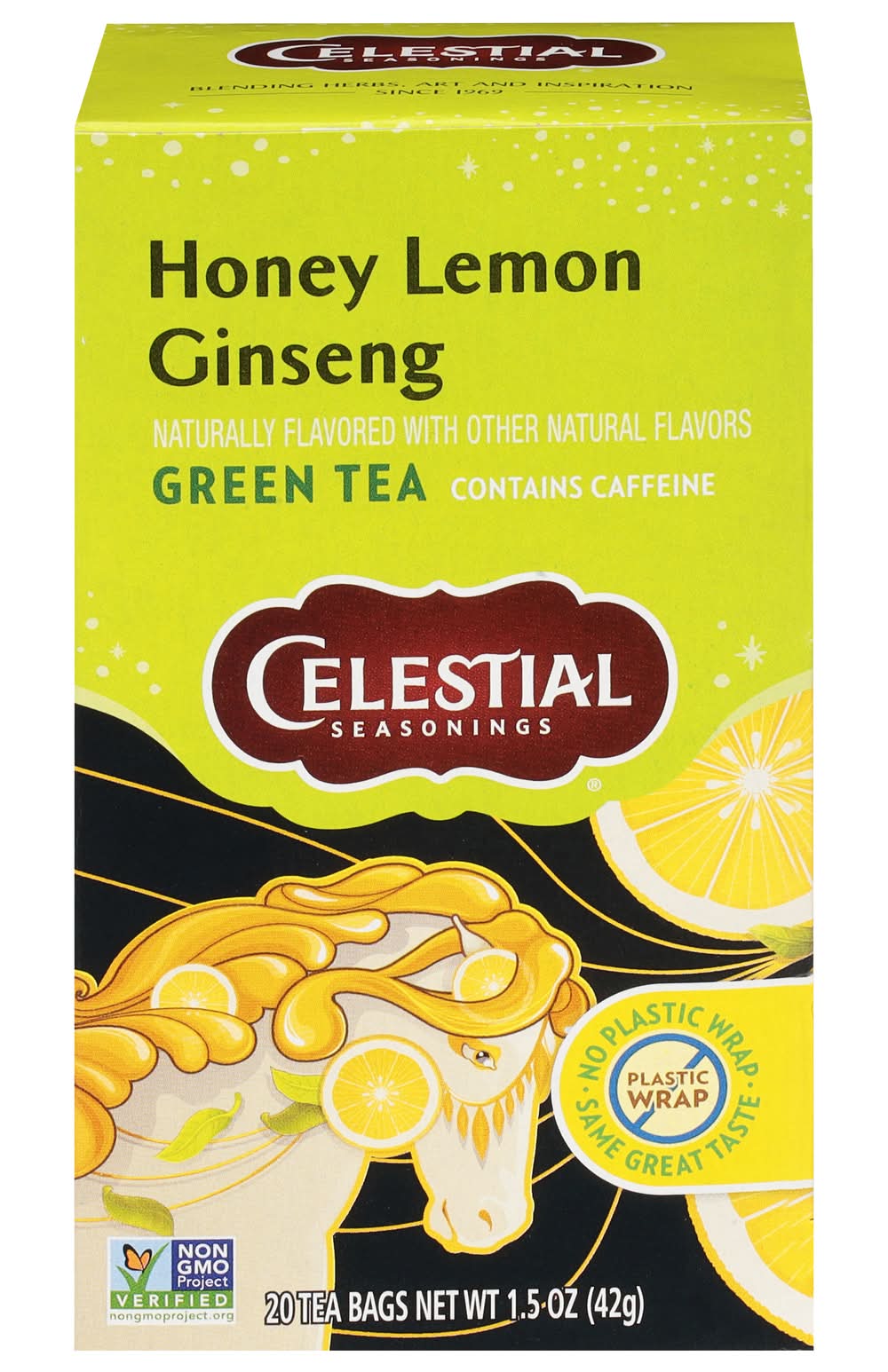 Celestial Seasonings Honey Lemon Ginseng Tea 20 ct