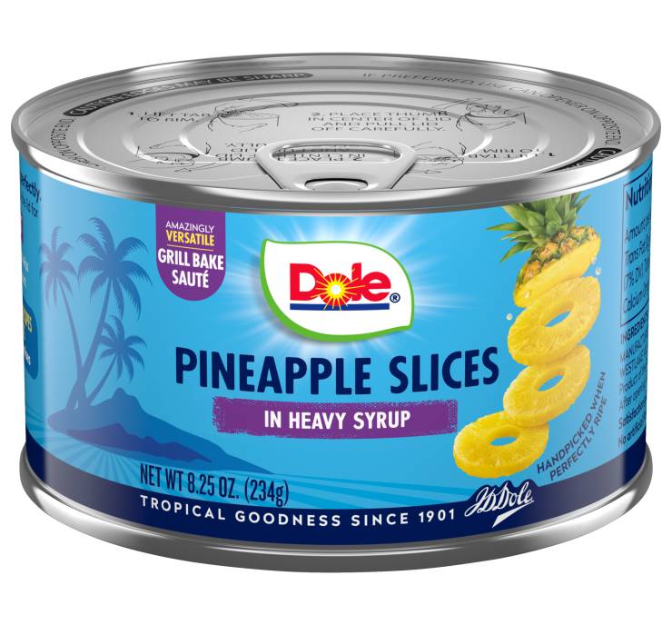 Dole Pineapple Slices in Heavy Syrup 8.25 oz