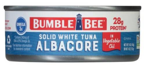 Bumble Bee Solid White Albacore Tuna in Vegetable Oil 5 oz