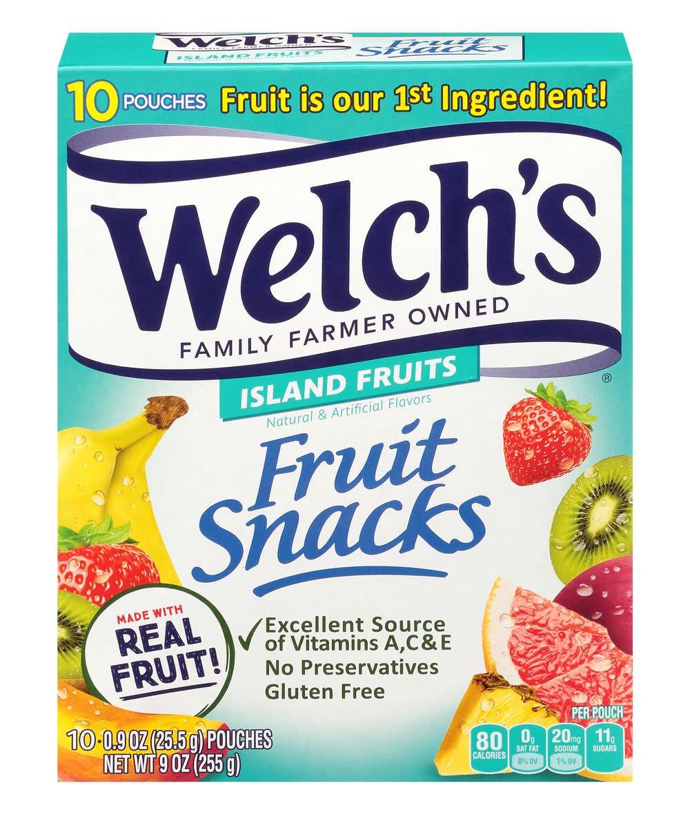 Welch’s Fruit Snacks Island Fruits 10-0.9 oz
