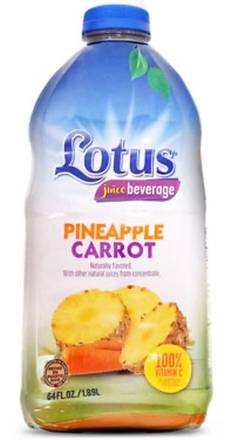 Lotus Nectar Beverage Pineapple Carrot 64 oz