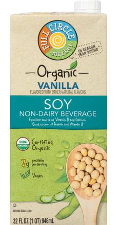 Full Circle Vanilla Soy Non-Dairy Beverage 32 oz