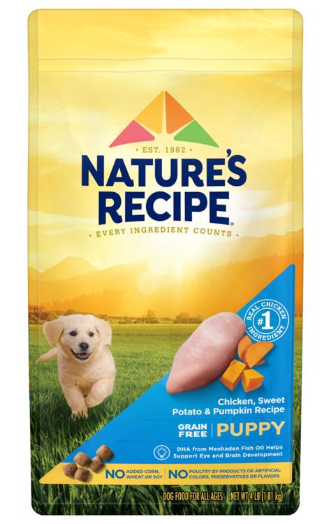 Nature’s Recipe Grain Free Chicken Puppy Dog Food 4 lbs