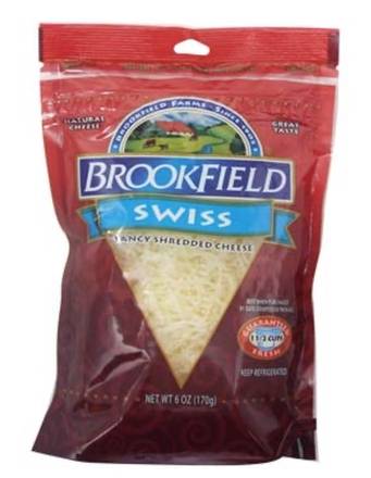 Brookfield Shredded Cheese Swiss 8 oz