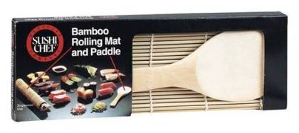 Sushi Chef Bamboo Rolling Mat and Paddle