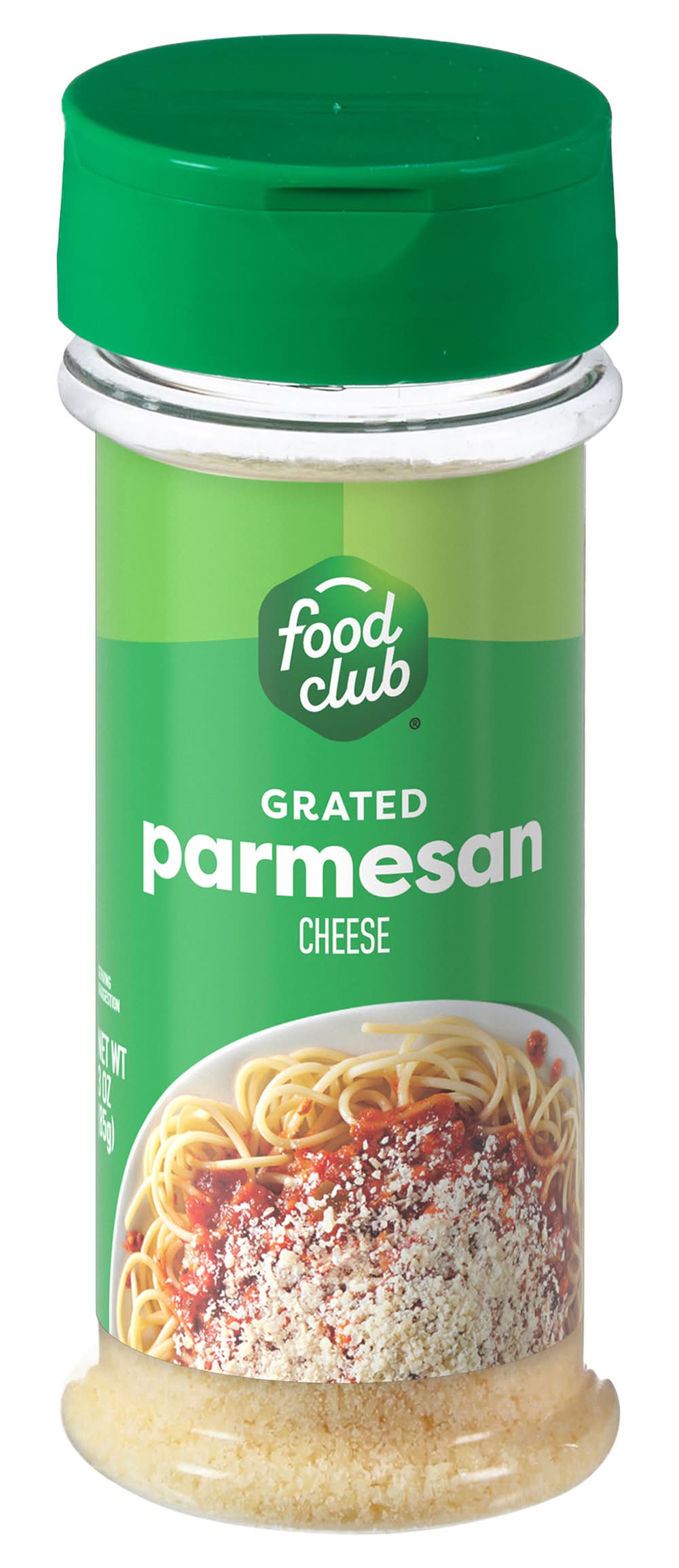 Food Club Grated Parmesan Cheese 3 oz