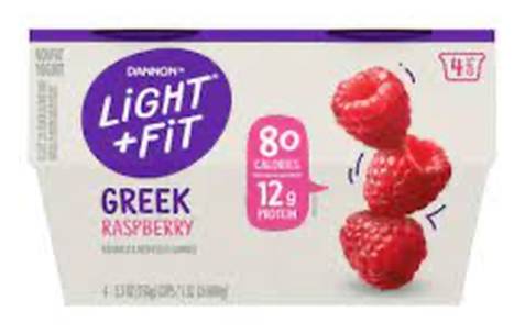Light + Fit Greek Raspberry Yogurt 4-5.3 oz