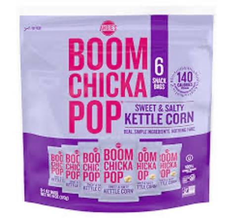 Boom Chicka Pop Sweet & Salty Kettle Corn Popcorn 6-0.6 oz Bags