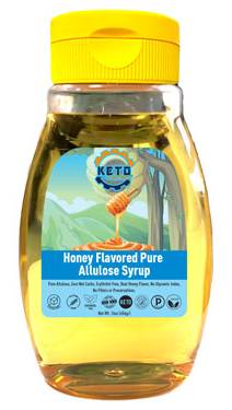 Keto Factory Honey Flavored Pure Allulose Syrup 16 oz