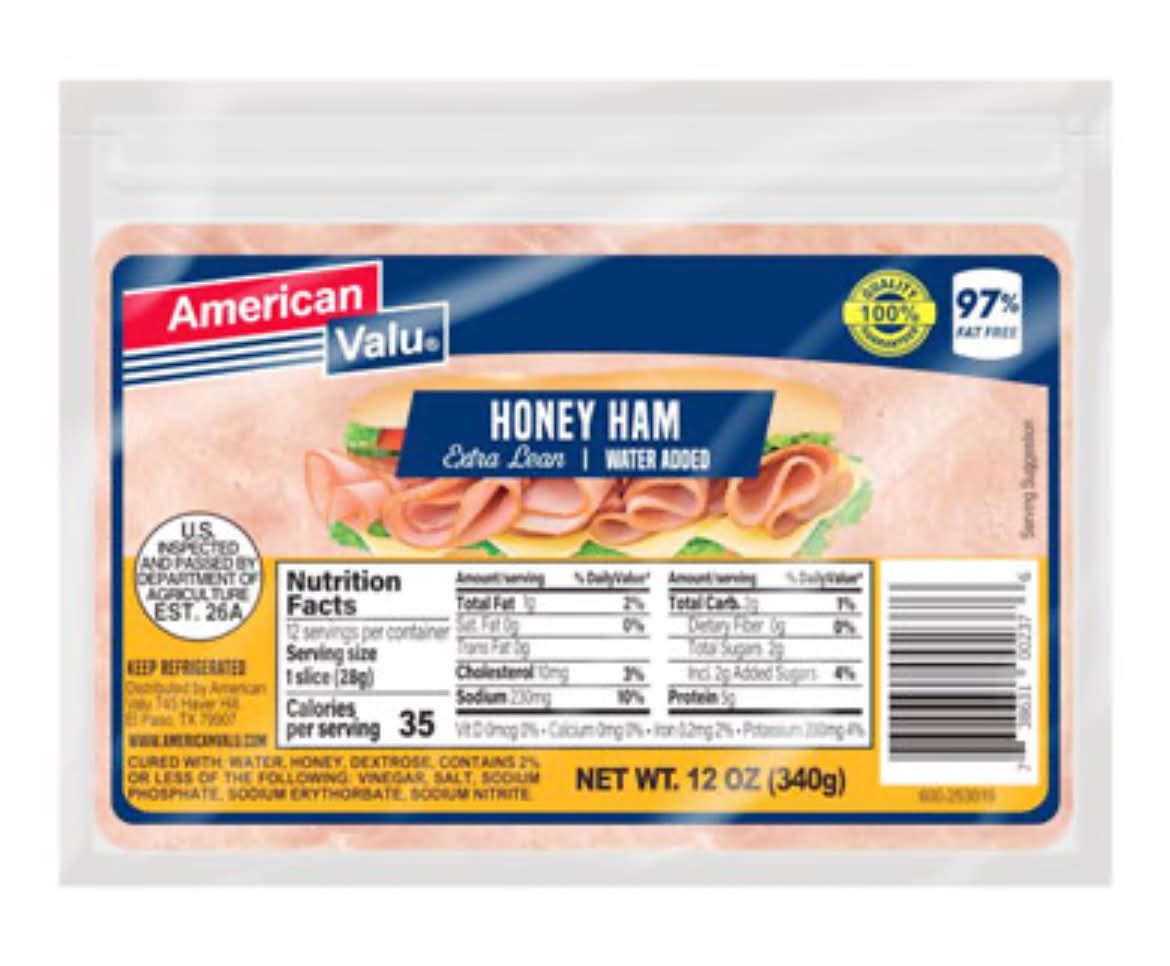 American Valu Honey Ham 12 oz