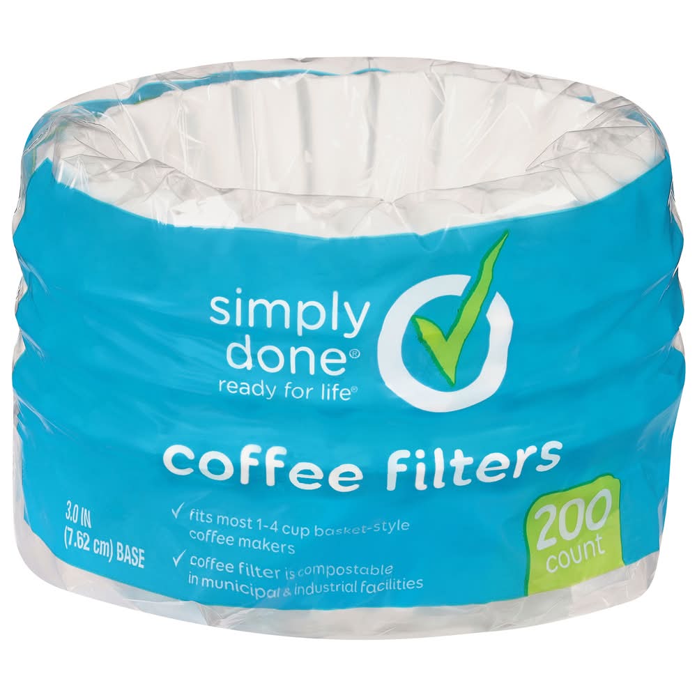 Simply Done Coffee Filters (1-4 cups) 200 ct