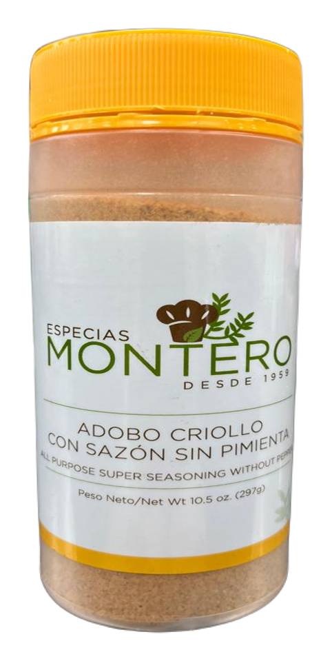 Montero Adobo Criollo con Sazón sin Pimienta 10.5 oz