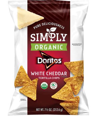 Doritos Simply Organic White Cheddar 7.5 oz