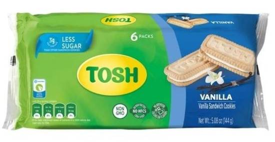 Tosh Vanilla Sandwich Cookies 5.08 oz