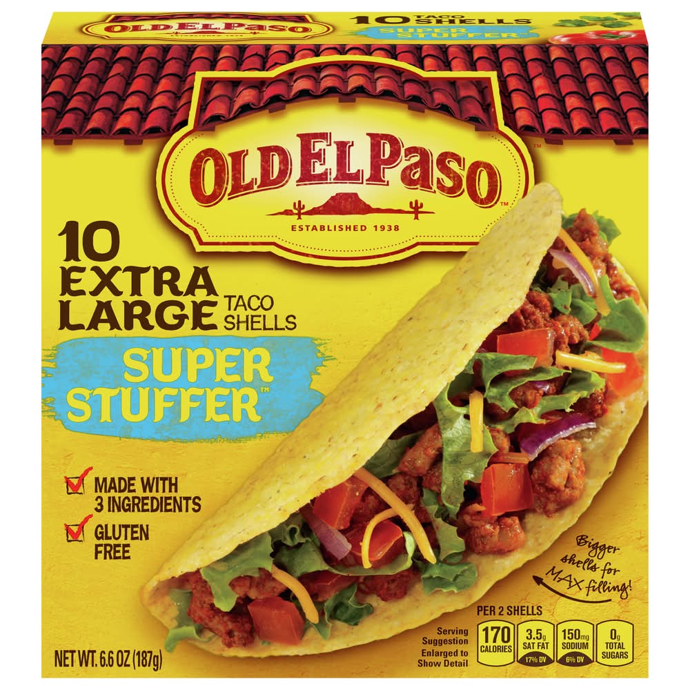 Old El Paso Super Stuffer Extra Large Taco Shells 10 ct