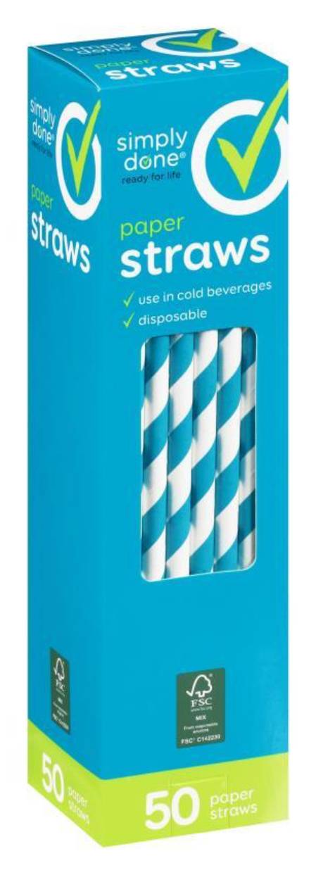 Simply Done Paper Straws 50 ct