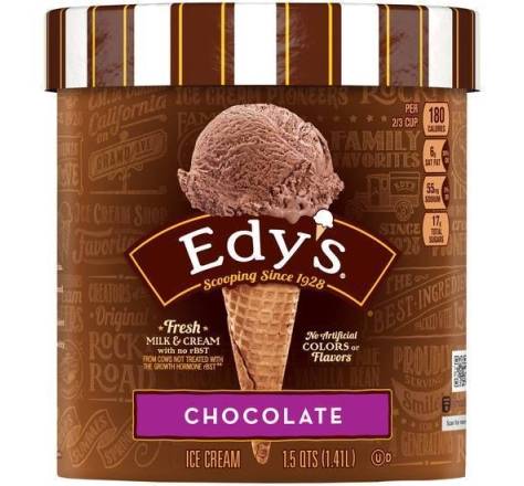 Edy’s Chocolate Ice Cream 1.5 qts
