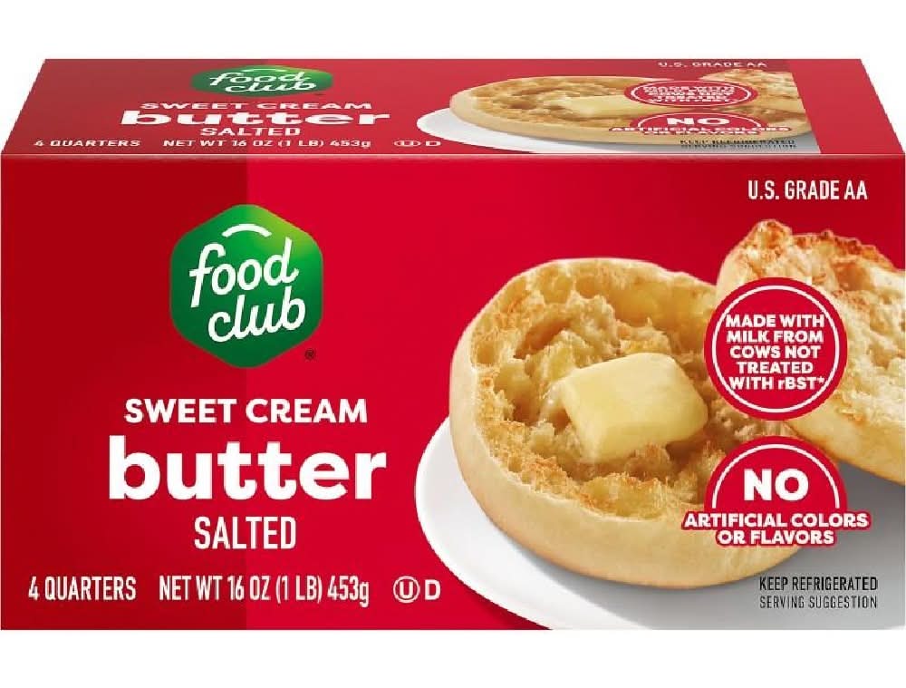 Food Club Sweet Cream Butter Salted 16 oz