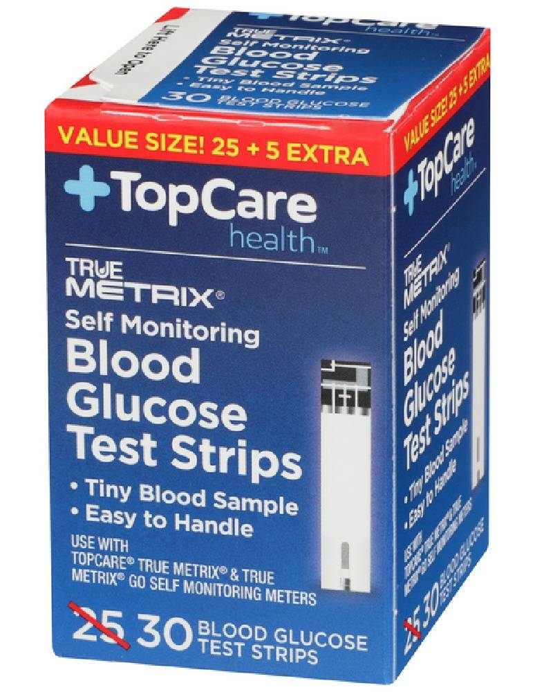 TopCare True Metrix, Self Monitoring Blood Glucose Test Strips 30 ct