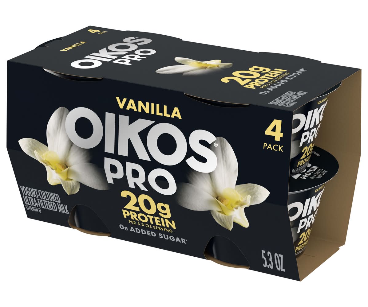 Dannon Oikos PRO Yogurt Vanilla 4-5.3 oz