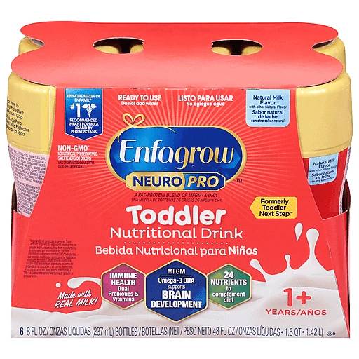 Enfagrow NeuroPro Toddler Milk Flavor Nutritional Drink Natural Milk Flavor 6-8 oz