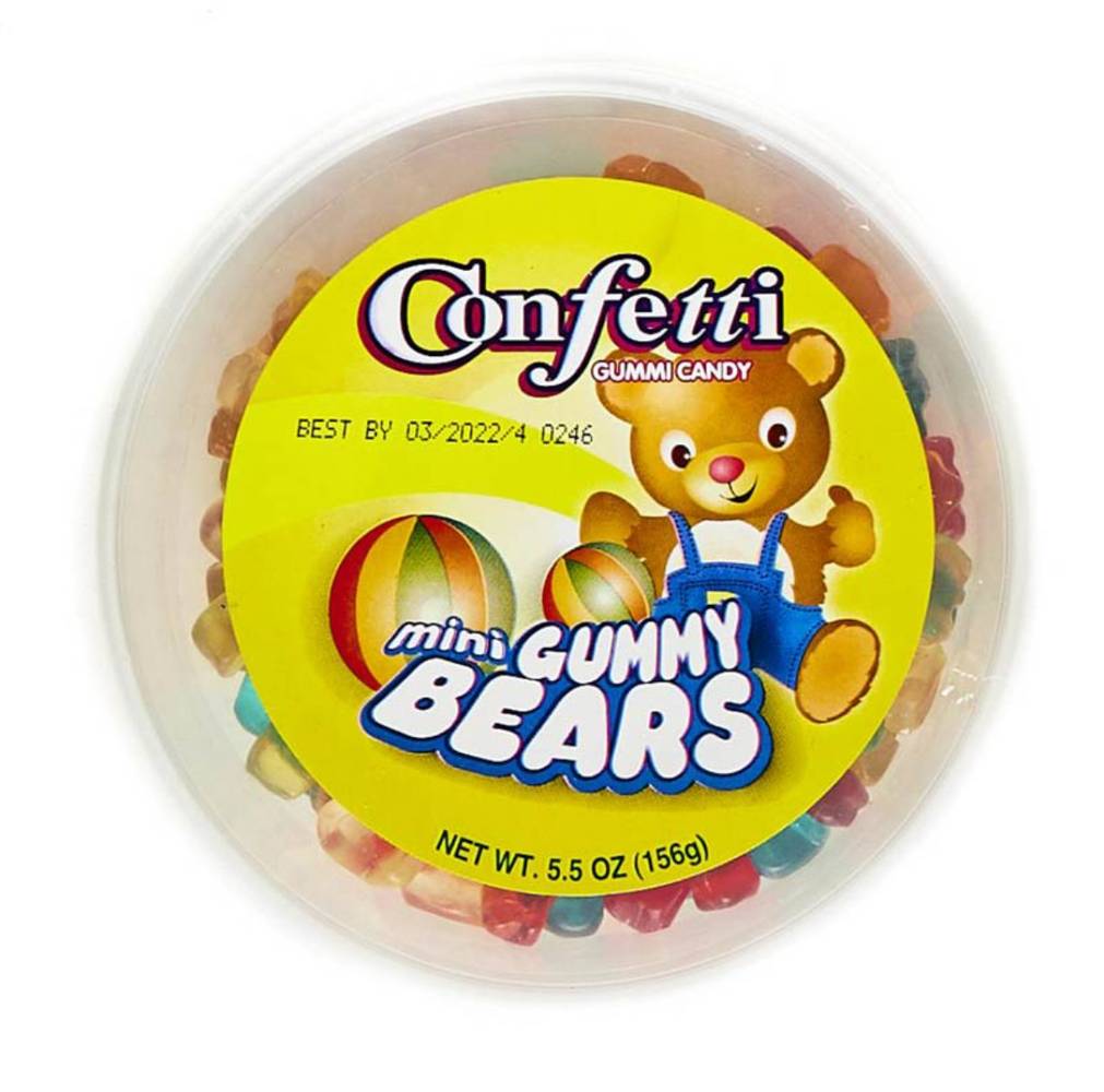 Confetti Mini Gummy Bears 5.5 oz