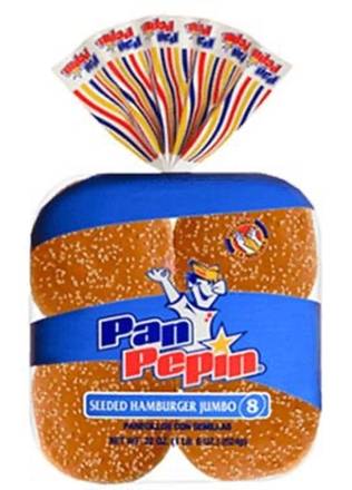 Pan Pepin Hamburger Jumbo Seeded 22 oz