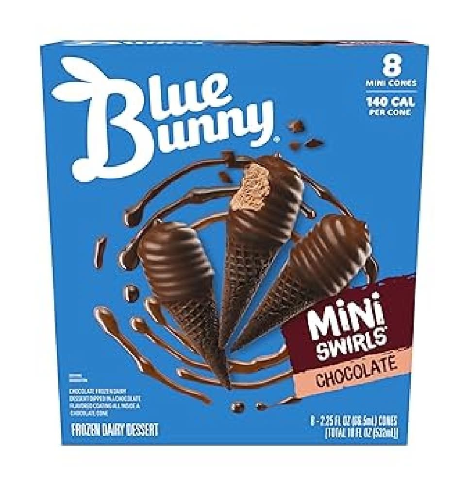 Blue Bunny Mini Swirls Chocolate 8 ct