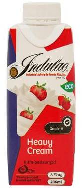 Indulac UHT Heavy Cream 8 oz