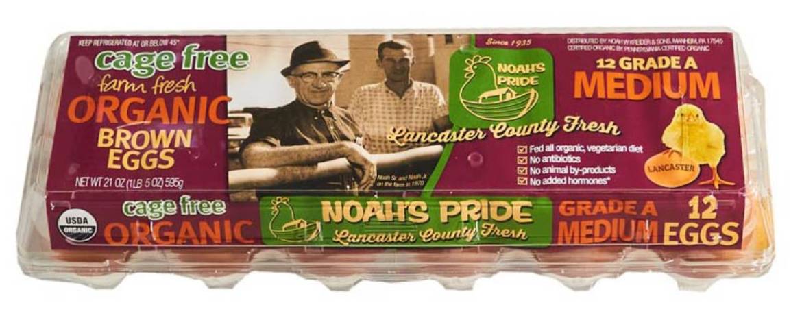 Noah's Pride Organic Medium Brown Eggs 12 ct