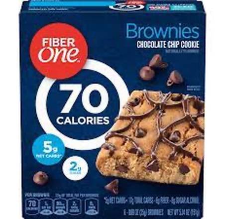 FiberOne Chocolate Chip Cookie Brownies 70 Calories 5.34 oz